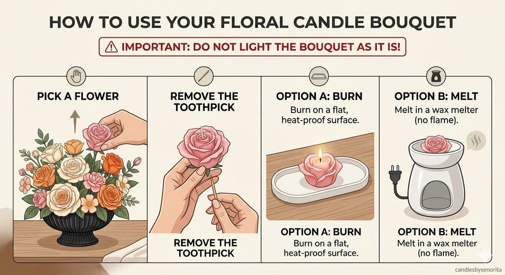 A bouquet that never fades🌸🕯️
