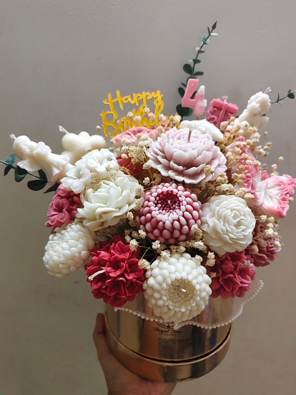 Birthday Bouquet - wax flowers